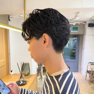 ショート パーマ メンズ ニュアンスパーマ 田形清流のヘアスタイル