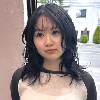 ミディアム 木村 夢のヘアスタイル