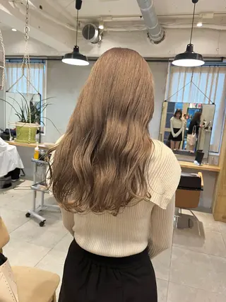 ミディアム カラー オリーブ/縮毛♡ Natsuno🩰のヘアスタイル