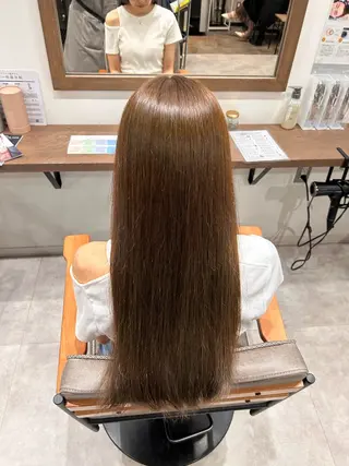 ロング カラー 名駅🎀*॰ॱ透明感 カラー かほのヘアスタイル