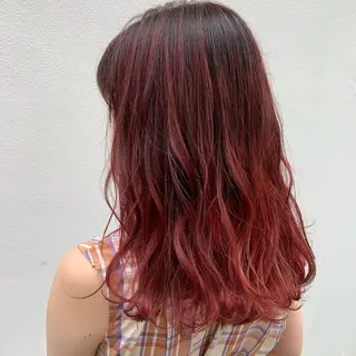 ロング ♱地雷カラー♱ウルフ ♱ 藍衣 ♱のヘアスタイル