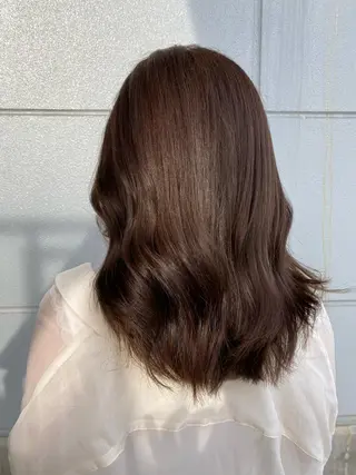 ミディアム カラー 【育休中】EARTH 荒井店HARUNAのヘアスタイル