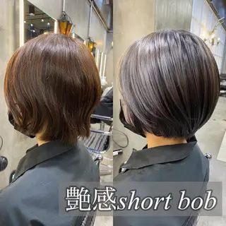 ショート カラー 透明感カラー🌿 グレージュ🐺陽介のヘアスタイル
