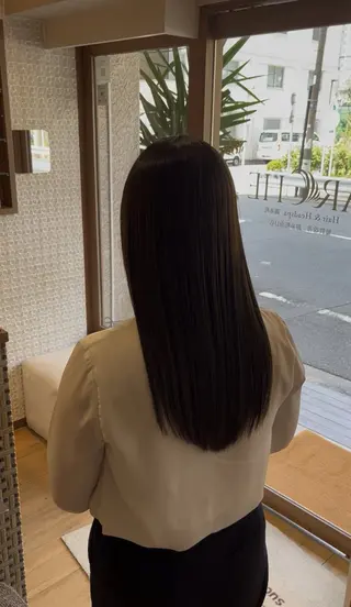 セミロング 渋谷👑艶髪縮毛矯正 曲がる矯正✨ヒガシのヘアスタイル