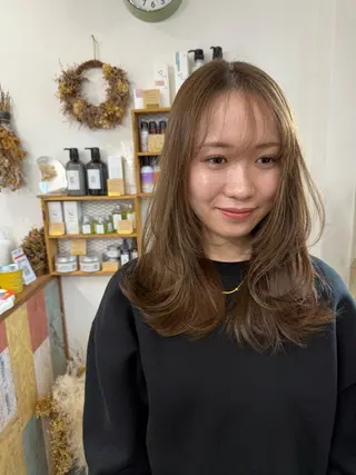 セミロング カラー キノシタ マユのヘアスタイル