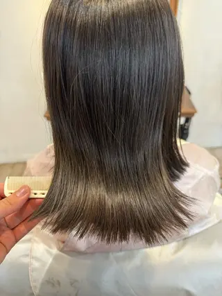 ミディアム レイヤー×縮毛矯正 中屋光貴のヘアスタイル