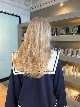 ロング 水戸/ブリーチカラー 中山りくのヘアスタイル