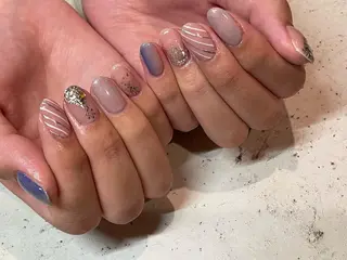 ネイル 韓国/ワンホン/長さ 出しつけ放題🎀のネイルデザイン