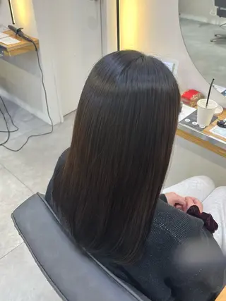 ミディアム 冨田 悠稀/ 髪質改善縮毛&カラーのヘアスタイル