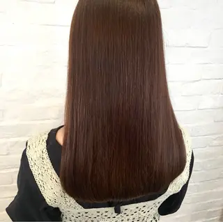 ミディアム カラー パーマ 髪質改善/縮毛矯正/ 透明感🩵NANAのヘアスタイル