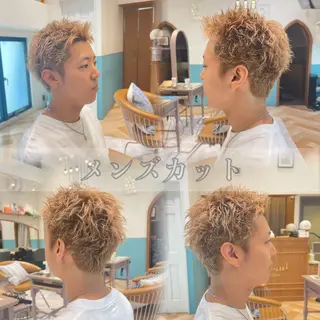 メンズ ショート/ボブ 艶髪カラーTOSHIのヘアスタイル