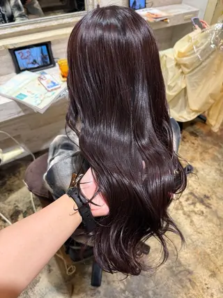 セミロング カラー 透明感カラー/パーマ 🌀アオノのヘアスタイル