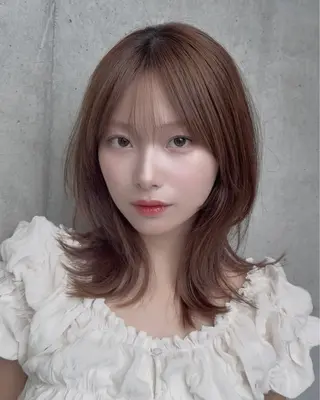 ミディアム カラー パーマ ヘアアレンジ 🌱透明感カラー🌱 レイヤー/コウスケのヘアスタイル