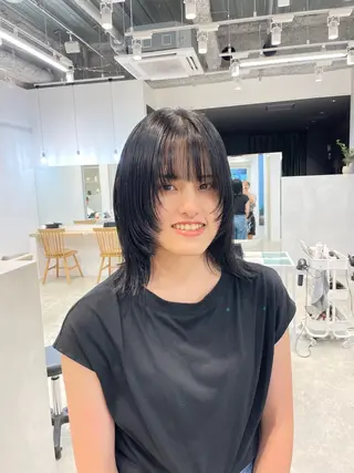 ミディアム 表参道レイヤーカット 髪質改善山岸季生のヘアスタイル