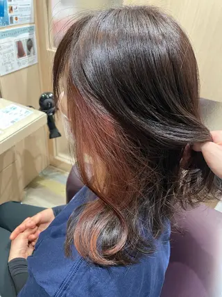 セミロング カラー 小林 純一郎のヘアスタイル
