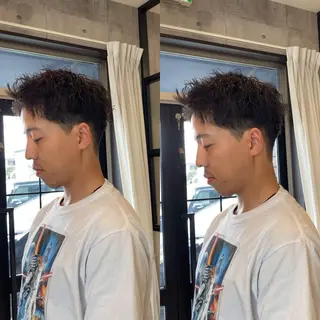ショート パーマ メンズ ハマノ ミユのヘアスタイル
