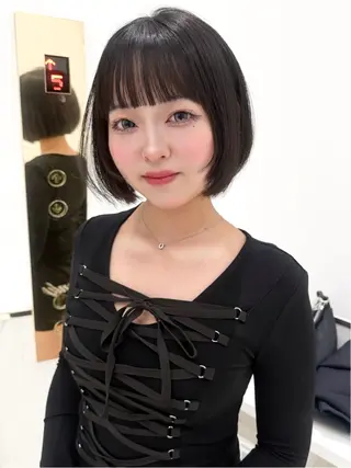 ショート カラー ヘアアレンジ 縮毛矯正🤍 盛れるボブ/ひかりのヘアスタイル