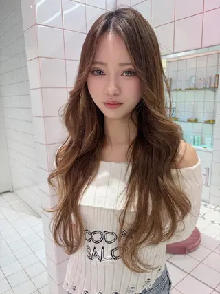 ロング ✨縮毛矯正✨レイヤー ホウダカズヒロのヘアスタイル