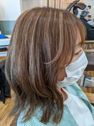 ミディアム 【泉中央】CLASS 中村のヘアスタイル
