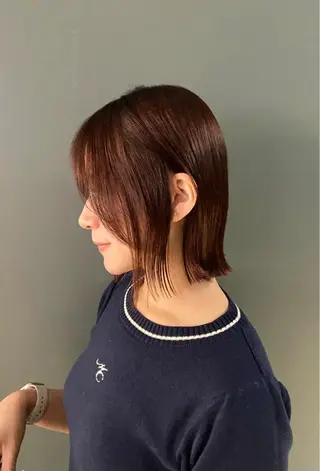 ミディアム カラー stylist トモヤのヘアスタイル