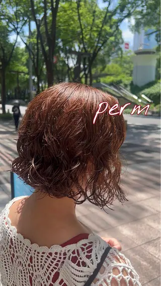 ショート パーマ パーマ/髪質改善 【榎本千夏】のヘアスタイル