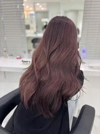 ロング カラー 流行りの透明感カラー ×縮毛矯正🤍ユウのヘアスタイル