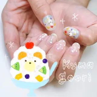 ネイル いちごパフェ ゆいのネイルデザイン