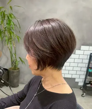 ショート カラー ショート/レイヤー/ ヘアセットのヘアスタイル