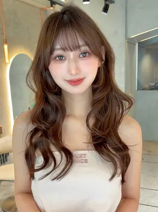 ロング カラー 仙台Ｉ韓国レイヤー Ｉ髪質改善Ｉ伊藤拓海のヘアスタイル
