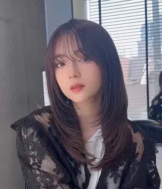 セミロング カラー 🌫️大人韓国ヘア 🌫️naoyaのヘアスタイル