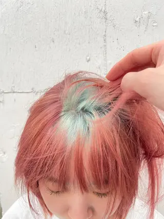 ミディアム カラー ボブ/レイヤーカット 縮毛矯正/コウキ新宿のヘアスタイル