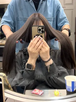 ロング カラー 透明感カラー/カット Zina池袋 千葉のヘアスタイル
