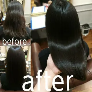 セミロング メンズ縮毛矯正✂ 髪質改善✄金井雄司のヘアスタイル