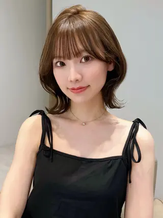 ミディアム 🇰🇷韓国ボブ/ 縮毛矯正🇰🇷愛誠のヘアスタイル