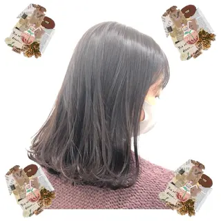 セミロング カラー パーマ ヘアアレンジ メンズ キッズ 上品＆韓国風 🥀海心🥀のヘアスタイル