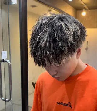 ショート カラー パーマ りょうま⚡️新小岩 ニュアンスパーマのヘアスタイル