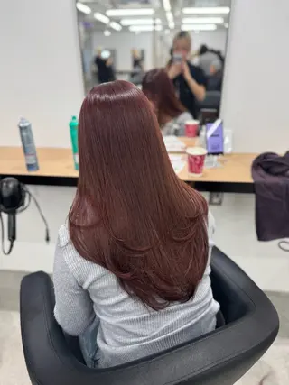 ミディアム カラー ヘアアレンジ 🤍淡色ピンク&ラベ ンダーYUKI🤍のヘアスタイル