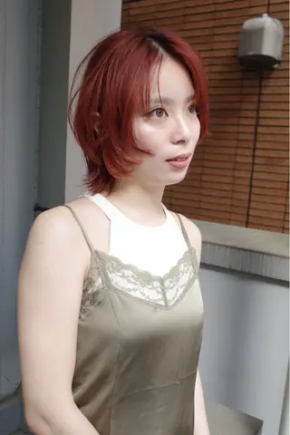 ショート カラー ブリーチ🫧 ボブ✍️レイヤーのヘアスタイル