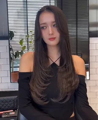 セミロング カラー 🌫️大人韓国ヘア 🌫️naoyaのヘアスタイル