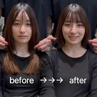 ミディアム Lond robinのヘアスタイル
