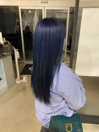 ロング カラー MINENO🌼 ブリーチ⭐️カットのヘアスタイル