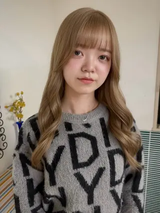 ミディアム カラー ブリーチカラー特化 梅田中崎町/あかりのヘアスタイル