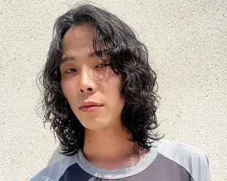 ロング パーマ ヘアアレンジ メンズ fifth 石川 凪のヘアスタイル