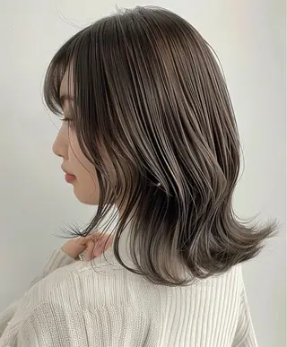 ミディアム 【白髪ぼかし特化】 お悩み改善/深川諒のヘアスタイル