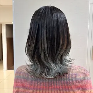 ミディアム カラー 🐠寒色系×パーマ 櫻井　麿偉🐏のヘアスタイル