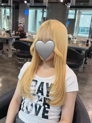 ロング カラー ハイトーン 横浜💞ミオのヘアスタイル