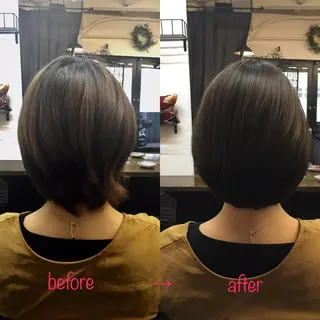 ショート カラー 縮毛矯正&髪質改善 MAILHAIRのヘアスタイル