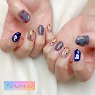 ネイル Rainbow nailsくろちゃんのネイルデザイン