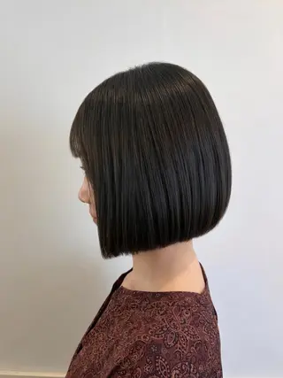 ミディアム ボブ🍊暖色カラー 浅草【Bob美容師】のヘアスタイル