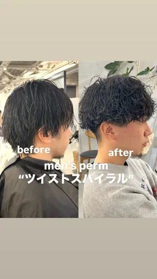 パーマ メンズ メンズ清潔感のプロ 💈メンズパーマ藤田のヘアスタイル